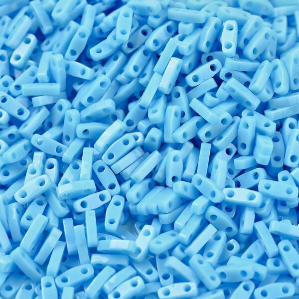 0cd05b067183fcebc4178b46cde8a68e MIYUKI QTL413 Quarter TILA Beads - Opaque Turquoise Blue Seed Beads, 10g/bag