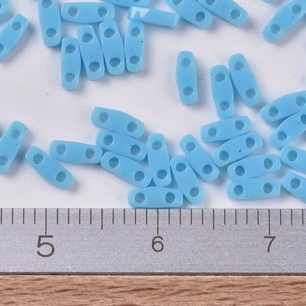 105f77e5b6296e8944f458ae80ed71de MIYUKI QTL413 Quarter TILA Beads - Opaque Turquoise Blue Seed Beads, 10g/bag