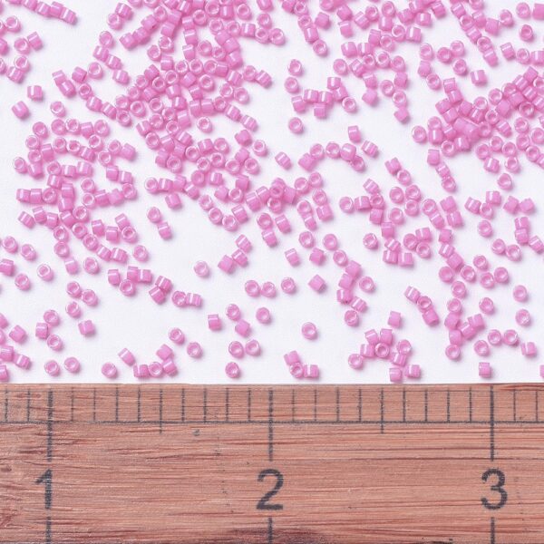 1586bd65da3a57c36b61a55b0b842347 MIYUKI DB1371 Delica Beads 11/0 - Dyed Opaque Carnation Pink, 10g/bag