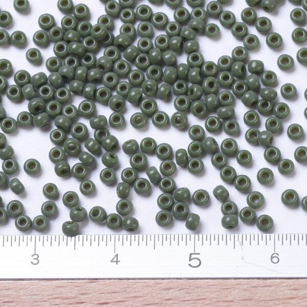 1bc7f77d6dc59ffb866679c029778635 MIYUKI 11-501 Round Rocailles Beads 11/0, RR501 Opaque Avocado, 10g/bag