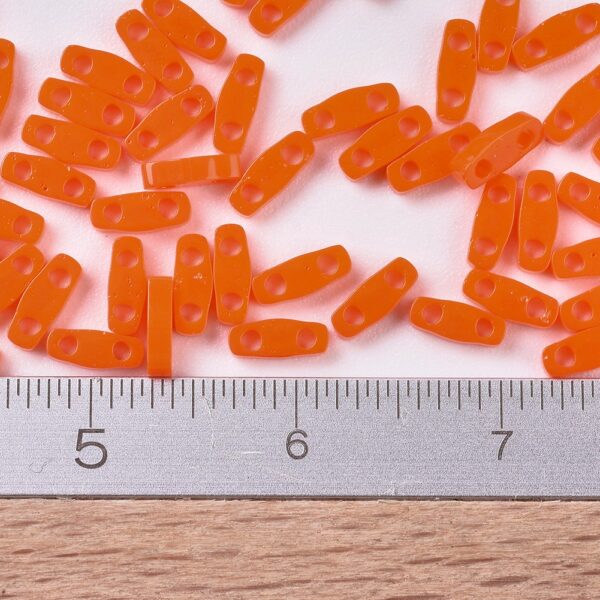 5195cd53de5ff62ace4f5bbb25b2a8ed MIYUKI QTL406 Quarter TILA Beads - Opaque Orange Seed Beads, 10g/bag
