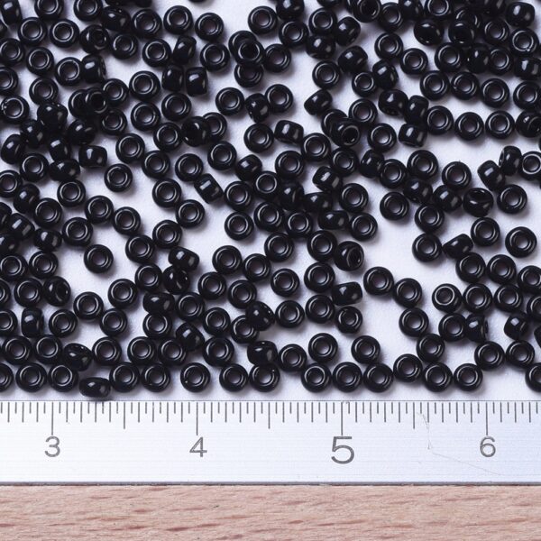 5747a4994e49def93bb03f7f5d1c7b7b MIYUKI 11-401 Round Rocailles Beads 11/0, RR401 Opaque Black, 50g/bag