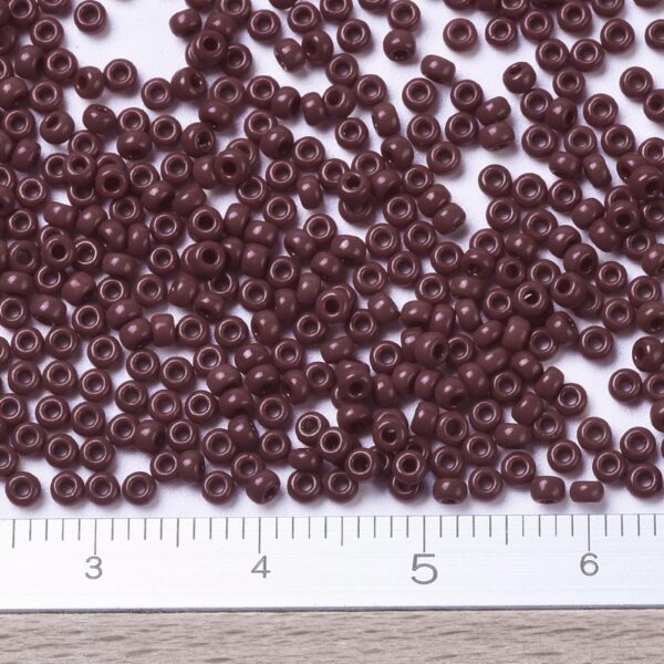 6b2e015573db9d9c2c90261e8e1eb75d MIYUKI 11-419 Round Rocailles Beads 11/0, RR419 Opaque Red Brown, 50g/bag