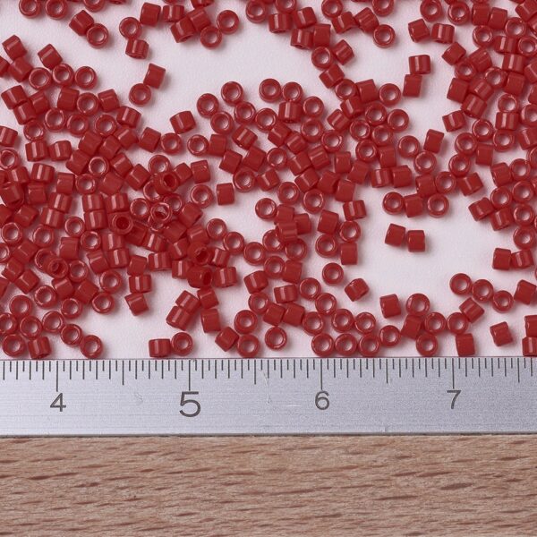71348da53285b9098ca3f24b07fa7bc7 MIYUKI DBS0723 Delica Beads 15/0 - Opaque Red, 10g/bag