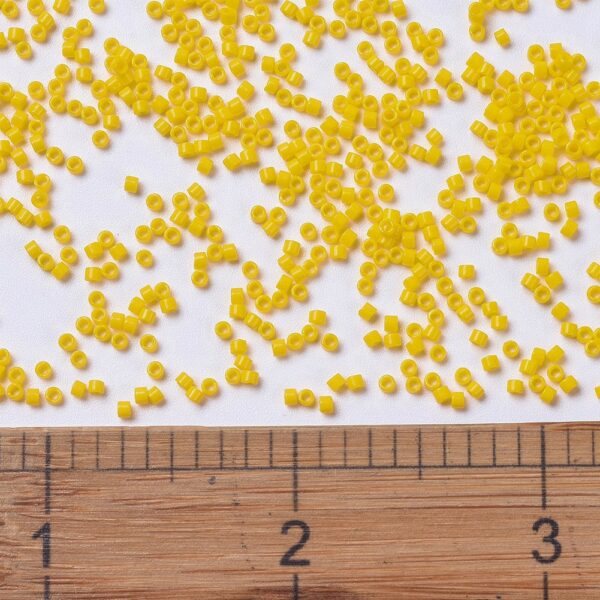 82ea255931928116e3534e2291bc86b8 MIYUKI DB1132 Delica Beads 11/0 - Opaque Canary Sunflower Yellow, 50g/bag