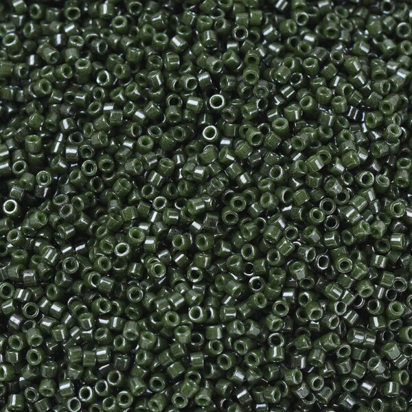 84e93413f9e9a81a6907f89ab2bc8afe MIYUKI DB0663 Delica Beads 11/0 - Opaque Green Dyed, 50g/bag
