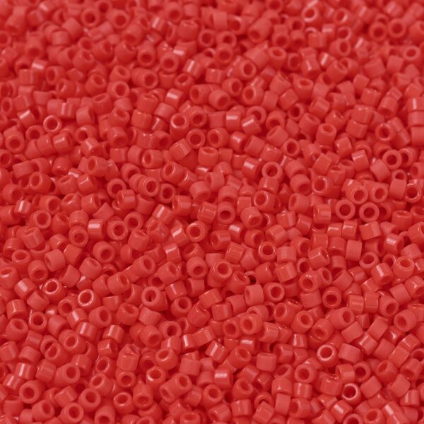 99ac9bdcb2aae724f4a8c9a37250fc77 MIYUKI DB0727 Delica Beads 11/0 - Opaque Vermillion Red, 10g/bag