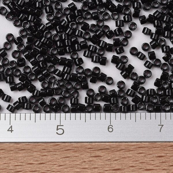 ac50196e954087e3e41edd7193a01367 MIYUKI DBS0010 Delica Beads 15/0 - Opaque Black, 50g/bag