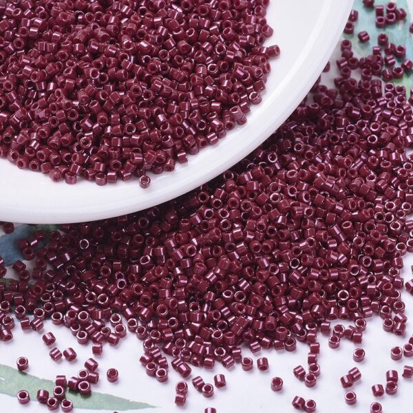 af73bfd35146f8c02b5314ab54e8d925 2 MIYUKI DB0654 Delica Beads 11/0 - Dyed Opaque Maroon, 10g/bag