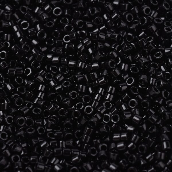 b85eecc6a5303867f49aa31075981ab2 MIYUKI DB0010 Delica Beads 11/0 - Opaque Black, 50g/bag