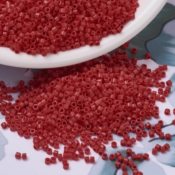 d2aa03ae546cd5522ea626f3f6ab235f 2 MIYUKI DB0723 Delica Beads 11/0 - Opaque Red, 10g/bag