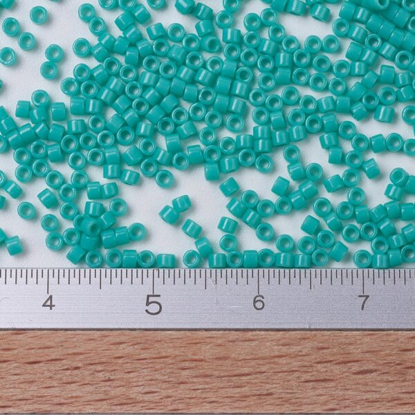 da601bd37aa47b77075b5c5aefa4a320 MIYUKI DBS0729 Delica Beads 15/0 - Opaque Turquoise Green, 10g/bag