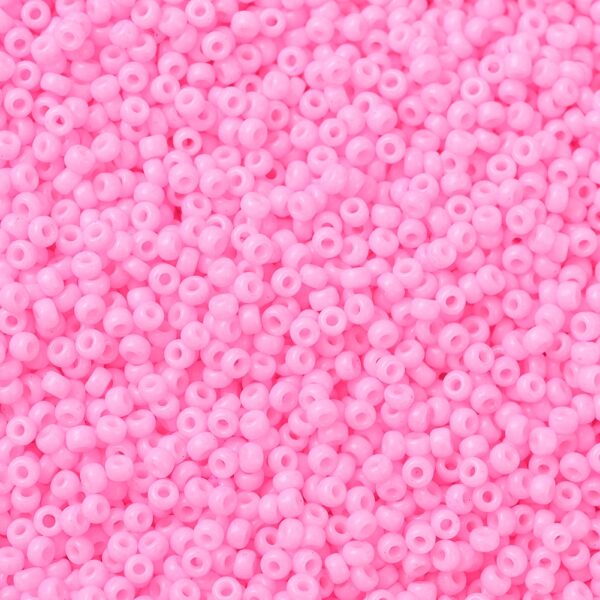 f528de9a0160b367eb5274a30c2a2f45 MIYUKI 11-415 Round Rocailles Beads 11/0, RR415 Dyed Opaque Cotton Candy Pink, 10g/bag