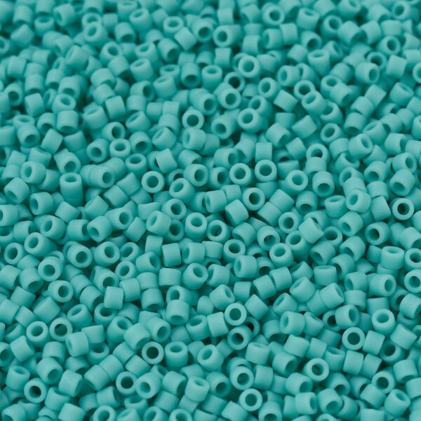12c57d3a6f361fda4e28cd69c2b3fe89 MIYUKI DB0759 Delica Beads 11/0 - Matte Opaque Turquoise Green, 100g/bag