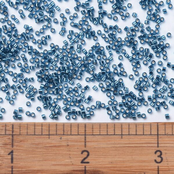 141d2293c1abfdfc4e63c9714cf97592 MIYUKI DB0608 Delica Beads 11/0 - Transparent Dyed Silver Lined Blue Zircon, 100g/bag