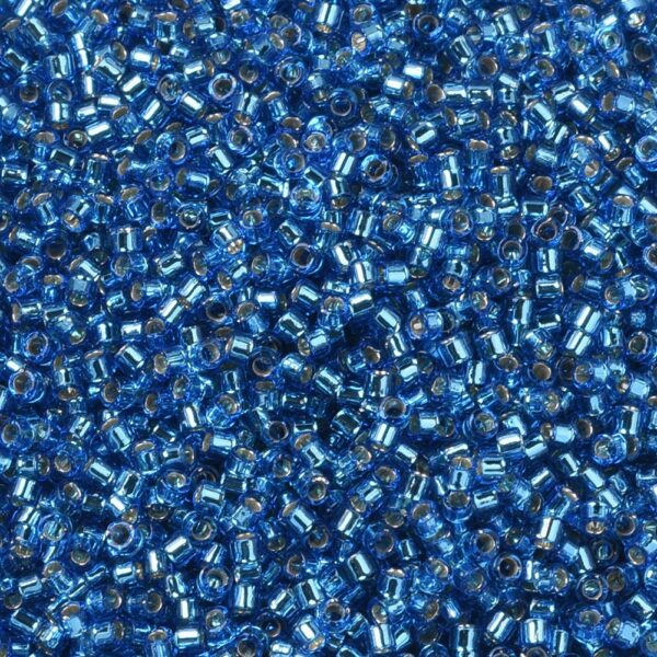 304556f7c56720b41b4c634641e6bb5c MIYUKI DB0149 Delica Beads 11/0 - Transparent Silver Lined Capri Blue, 100g/bag