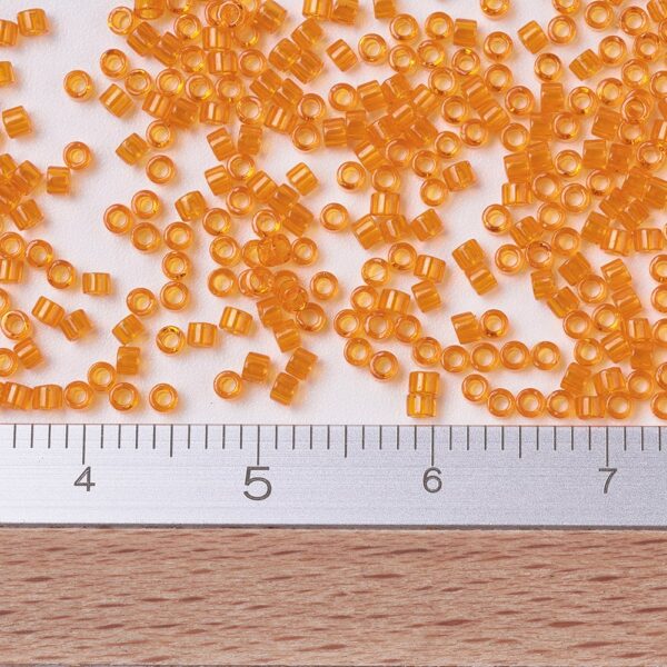 36fa79aae86d857e994e99f5fb5c5fe4 MIYUKI DB0703 Delica Beads 11/0 - Transparent Orange, 100g/bag