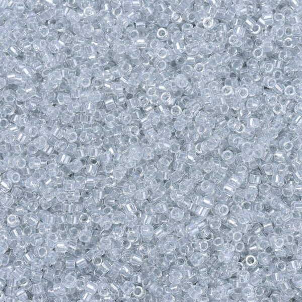 42afe2aebd6d5fe95e03db63944f7d8f MIYUKI DB0271 Delica Beads 11/0 - Transparent Sparkling Silver Gray Lined Crystal, 100g/bag