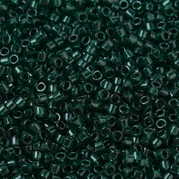 4f432e8bb2782948ec856644b2c1dfb2 MIYUKI DB0713 Delica Beads 11/0 - Transparent Dark Emerald, 100g/bag