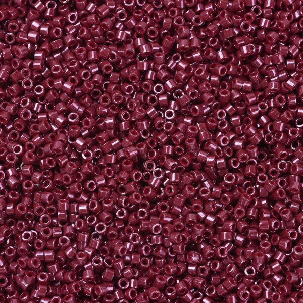 53505eac3886d069f0bed96b66e37bb1 MIYUKI DB0654 Delica Beads 11/0 - Dyed Opaque Maroon, 100g/bag
