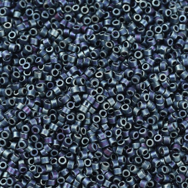 53daa65f2647990cfc0e0a5f4b05f7ac MIYUKI DB0325 Delica Beads 11/0 - Opaque Matte Metallic Blue Iris, 100g/bag