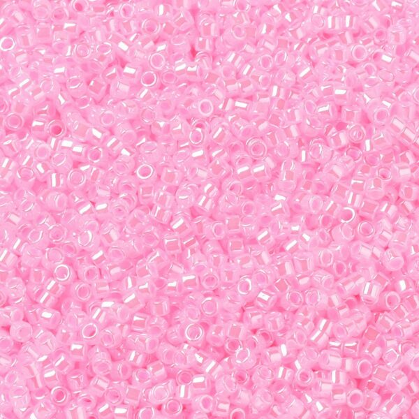 7dbc76e20df08251ad5c4dbbababb250 MIYUKI DB0245 Delica Beads 11/0 - Cotton Candy Pink Ceylon Alabaster, 100g/bag
