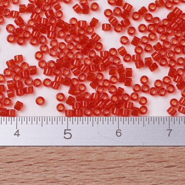 9a1aac7e6ced32e16c3a3e33c3d83485 MIYUKI DB0704 Delica Beads 11/0 - Transparent Red Orange, 100g/bag