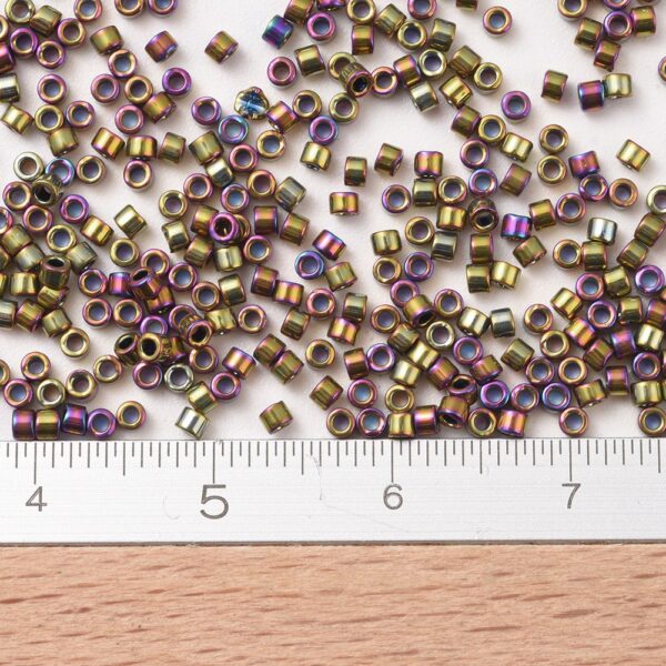a38cb8a498e1e8998071a1c97c3f023a MIYUKI DB0029 Delica Beads 11/0 - Opaque Metallic Golden Olive Iris, 100g/bag