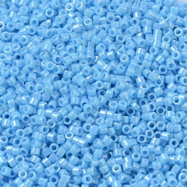 b540bd481624f3824633a1dfd7cb82ea MIYUKI DB0215 Delica Beads 11/0 - Opaque Turquoise Blue Luster, 100g/bag