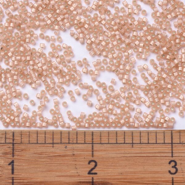 f29c8c97ffba2c41e3566e582bac65f3 MIYUKI DB0622 Delica Beads 11/0 - Dyed Peach Silver Lined Alabaster, 100g/bag