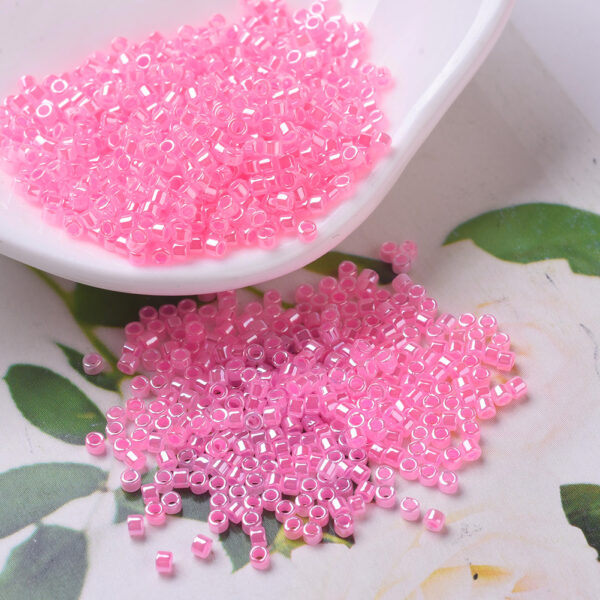 f5d38b6f2e09db7149270391f6d13274 MIYUKI DB0246 Delica Beads 11/0 - Dark Cotton Candy Pink Ceylon Alabaster, 100g/bag