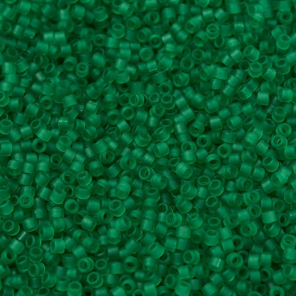 15c159aee3c218664cc89df86363ddab MIYUKI DB0746 Delica Beads 11/0 - Matte Transparent Green, 100g/bag