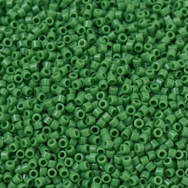 1aa0b2ca26532c5fbc4d5f316e7a60e4 MIYUKI DB0724 Delica Beads 11/0 - Opaque Green, 100g/bag