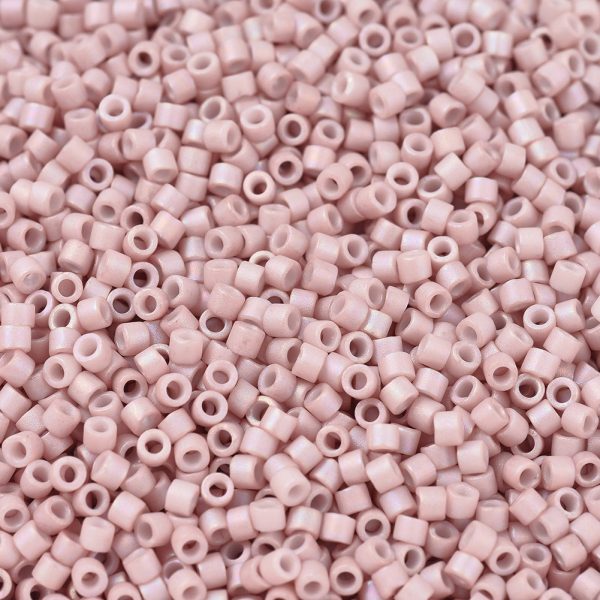 20a825ee2b4d2a09cdd9f5c86fa16d25 MIYUKI DB1525 Delica Beads 11/0 - Matte Opaque Pink Champagne Yellow AB, 100g/bag