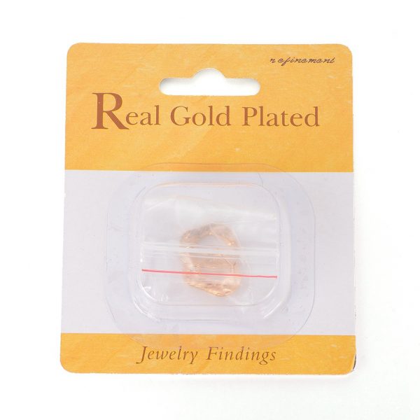 21ab17ff1ab85a54d38e14b4ffecd32a Real 18K Gold Plated Brass Stud Earring Findings with Loop, 17.5x14.5mm, Hole: 2.5mm; Pin: 0.7mm, 2 pcs/ bag