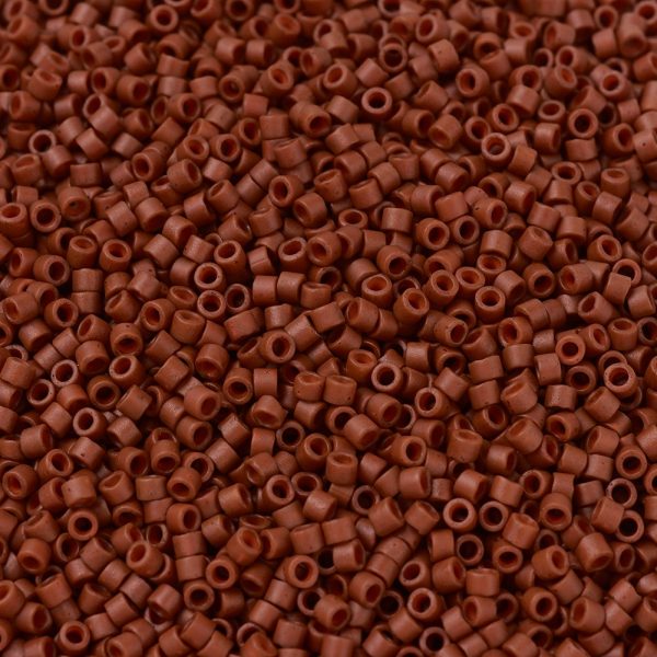28c9e2e8163cf44bf41fe46edb60f3dc MIYUKI DB0794 Delica Beads 11/0 - Dyed Semi-Frosted Opaque Sienna, 100g/bag