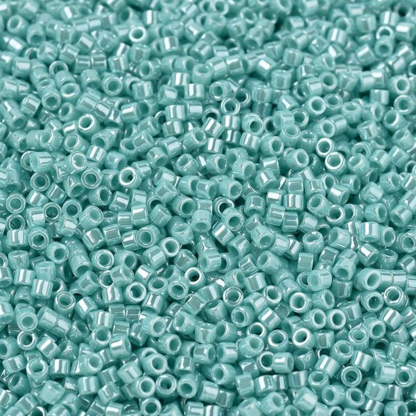 2ea591189ad35ef0d94748b81dca2e08 MIYUKI DB1567 Delica Beads 11/0 - Opaque Sea Opal Luster, 100g/bag