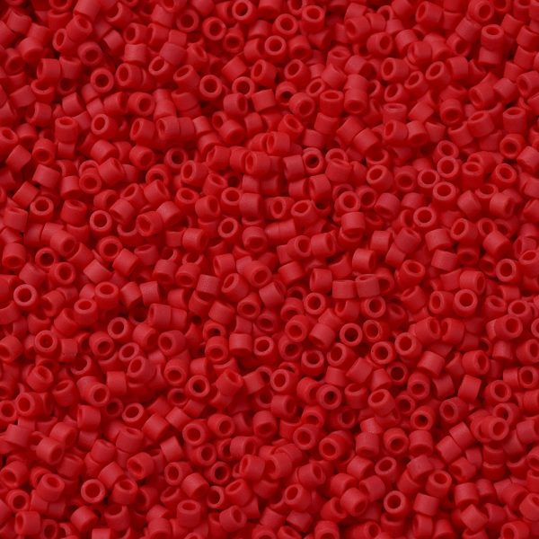 327383963c200b1837b99ad82e4d26d2 MIYUKI DB0753 Delica Beads 11/0 - Matte Opaque Red, 100g/bag
