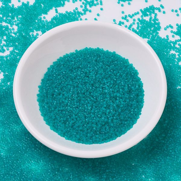 344b108969865ad377bfc530c5023ac0 MIYUKI DB0786 Delica Beads 11/0 - Dyed Semi-Frosted Transparent Teal, 100g/bag