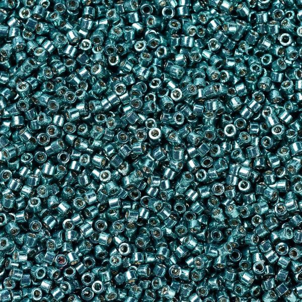 5cbd2e1c67d441043ad551c33824d048 MIYUKI DB1847 Delica Beads 11/0 - Transparent Duracoat Galvanized Dark Sea Foam, 100g/bag