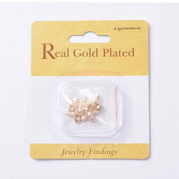 663ffb3c3b707197ce3deb1994a84b65 Real 18K Gold Plated Brass Bees Pendants, Nickel Free, 11.5x17x4.5mm, Hole: 1mm, 5 pcs/ bag