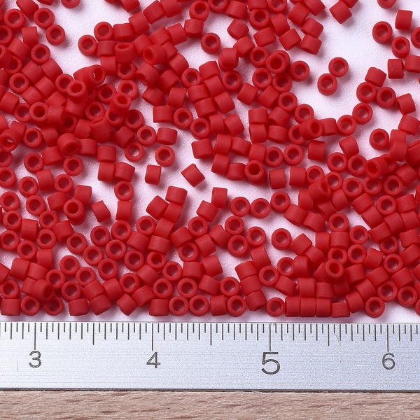 88517a95814f4f0a0617db20c110e76b MIYUKI DB0753 Delica Beads 11/0 - Matte Opaque Red, 100g/bag