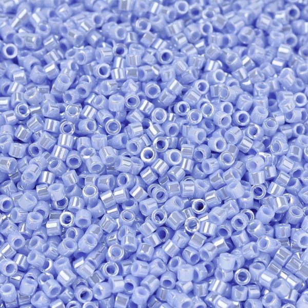 9235f2e7151ed3c7edce4fab7e1f2442 MIYUKI DB1568 Delica Beads 11/0 - Opaque Agate Blue Luster, 100g/bag