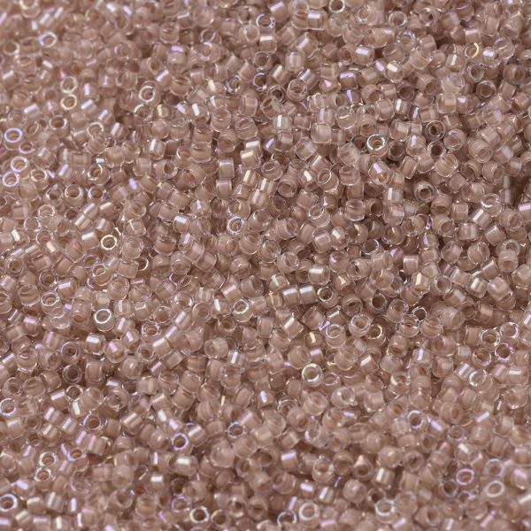 SEED J020 DB0069 1 MIYUKI DB0069 Delica Beads 11/0 - Transparent Beige Lined, about 2000pcs/10g