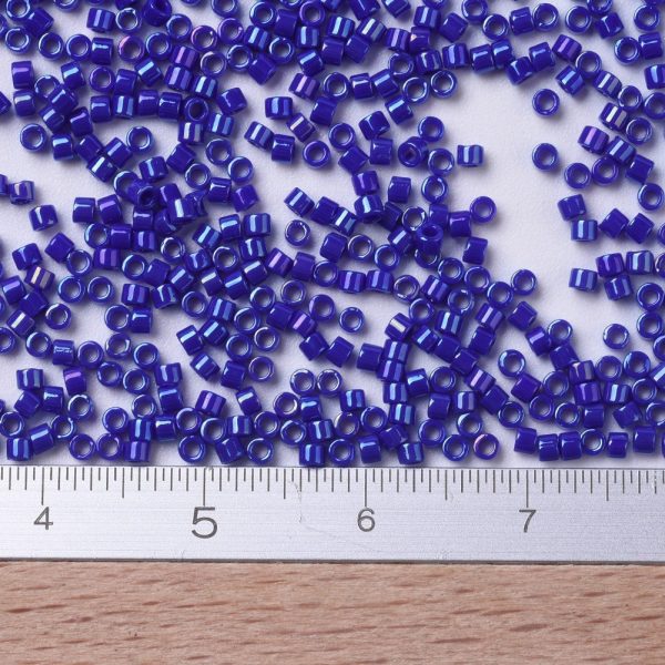 SEED J020 DB0216 2 MIYUKI DB0216 Delica Beads 11/0 - Opaque Cobalt Luster, about 2000pcs/10g