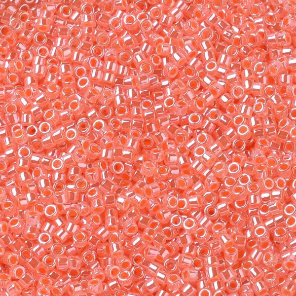 SEED J020 DB0235 1 MIYUKI DB0235 Delica Beads 11/0 - Alabaster Salmon Ceylon, about 2000pcs/10g