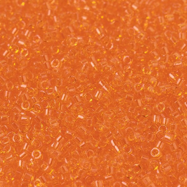 SEED J020 DB0703 1 MIYUKI DB0703 Delica Beads 11/0 - Transparent Orange, about 2000pcs/10g