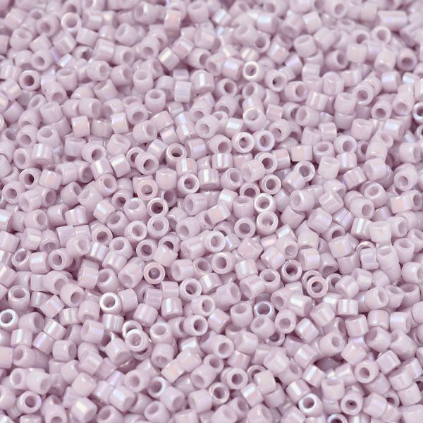 SEED J020 DB1504 1 MIYUKI DB1504 Delica Beads 11/0 - Opaque Pale Rose AB, about 2000pcs/10g