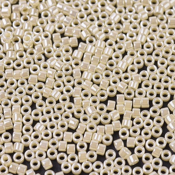 SEED J020 DB1560 1 1 MIYUKI DB1560 Delica Beads 11/0 - Opaque Cream Luster, about 2000pcs/10g