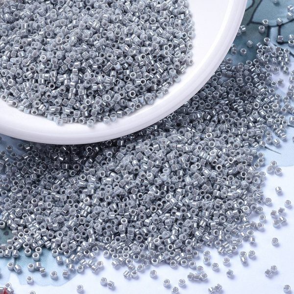 SEED J020 DB1570 3 1 MIYUKI DB1570 Delica Beads 11/0 - Opaque Ghost Gray Luster, about 2000pcs/10g